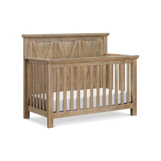 Monogram By Namesake Monogram By Namesake Emory Farmhouse 4-in-1 Convertible Crib Driftwood