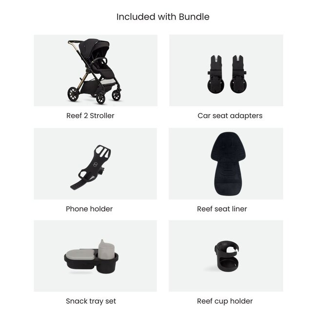 2025 Silver Cross Reef Stroller In Espresso With Accessory Bundle