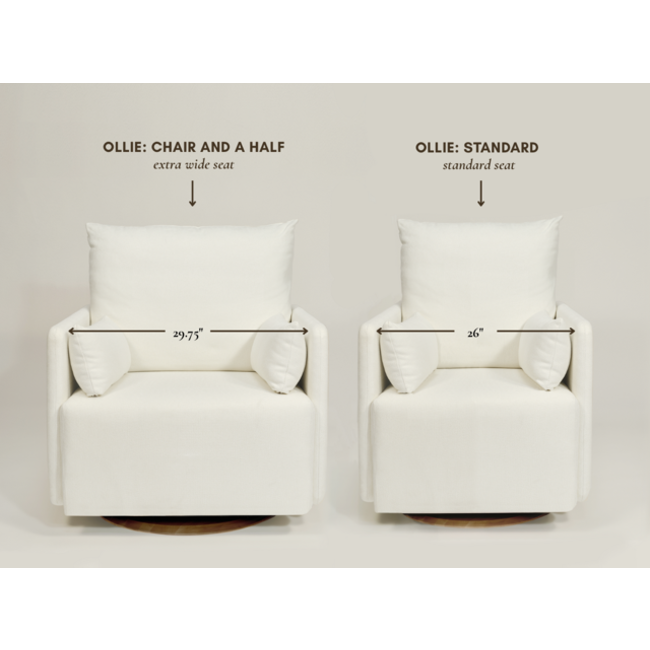 Oilo Ollie Standard - Swivel Nursery Glider with Back Recline Feature- Choose Your Color