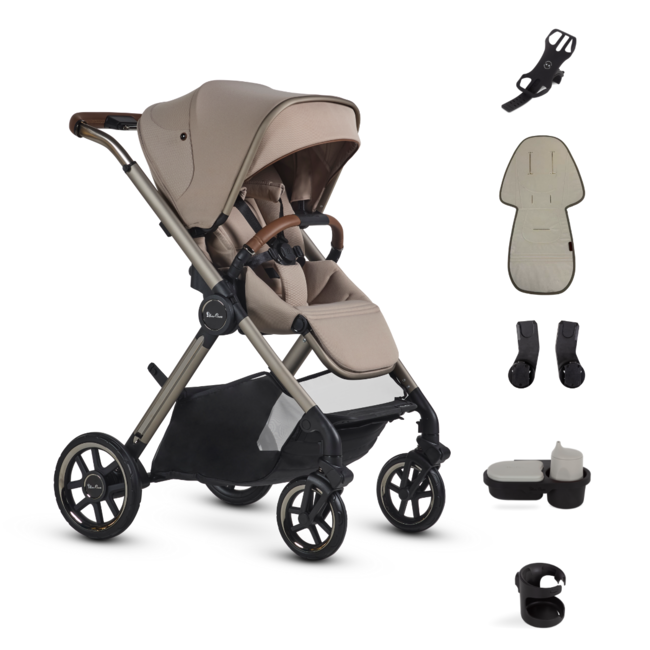 Silver Cross Reef 2 Stroller And Bassinet  With Accessory Bundle In Frappe