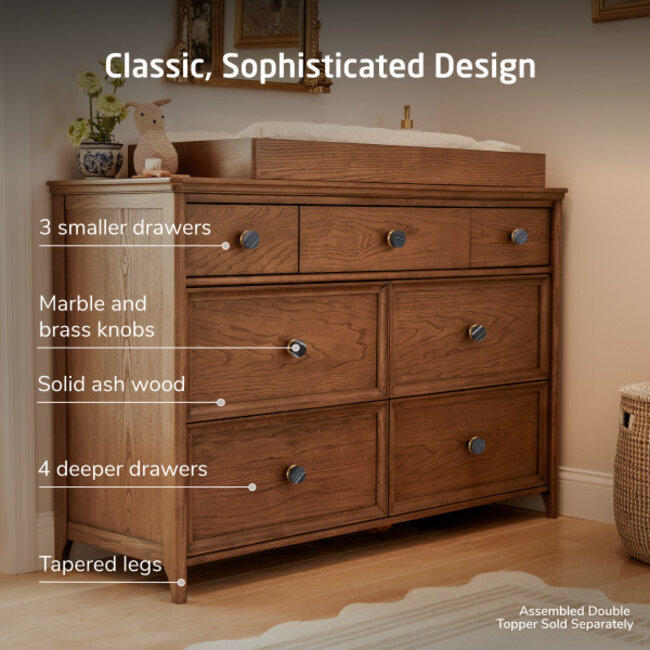 Maxi Cosi Quiet Luxury Double Dresser In Dolce Oak Stain