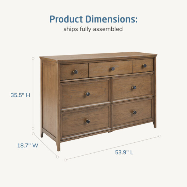 Maxi Cosi Quiet Luxury Double Dresser In Dolce Oak Stain