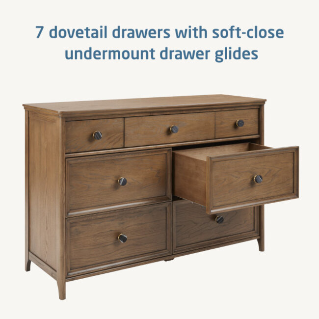 Maxi Cosi Quiet Luxury Double Dresser In Dolce Oak Stain