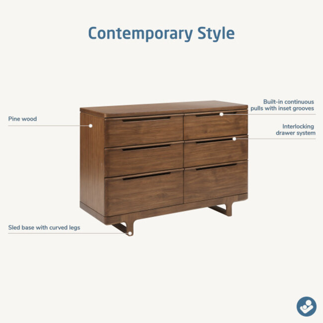 Maxi Cosi Embraced Forms Double Dresser In Chestnut Stain