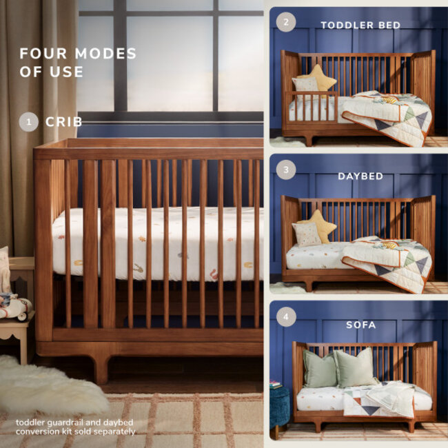 Maxi Cosi Embraced Forms Island Crib In Chestnut Stain
