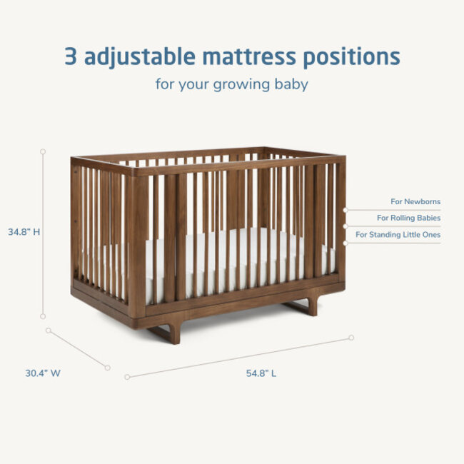 Maxi Cosi Embraced Forms Island Crib In Chestnut Stain