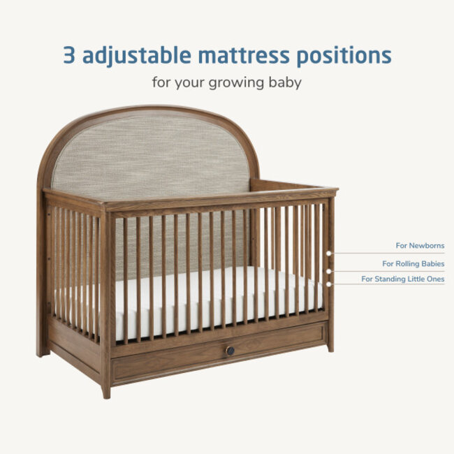 Maxi Cosi Quiet Luxury Headboard Crib In Dolce Oak Stain