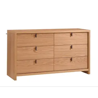 Natart Juvenile Natart Linea Double Dresser In Natural Oak