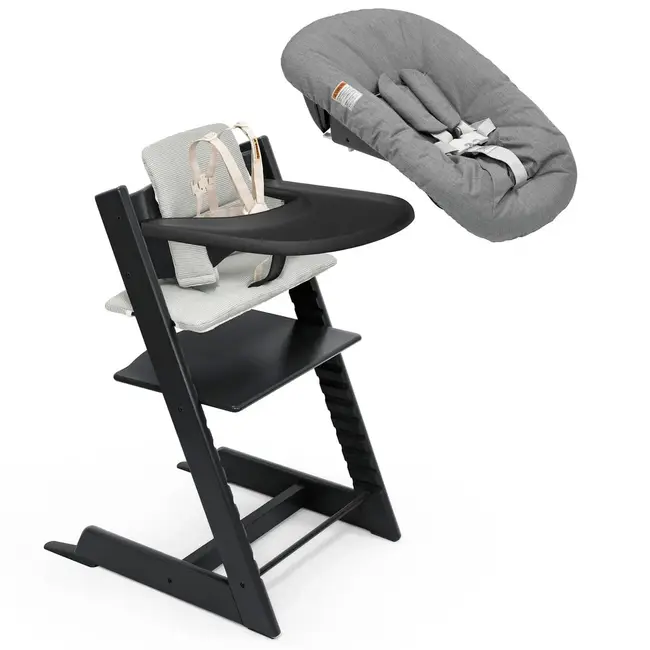 Stokke Tripp Trapp High Chair2 with Cushion, Newborn Set and Stokke Tray