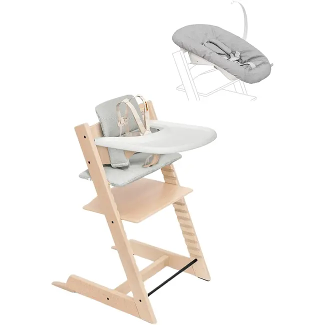 Stokke Tripp Trapp High Chair2 with Cushion, Newborn Set and Stokke Tray
