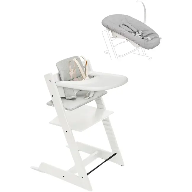 Stokke Tripp Trapp High Chair2 with Cushion, Newborn Set and Stokke Tray