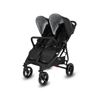 Valco Baby Valco Baby Slim Twin Double Stroller Licorice With Belly Bars