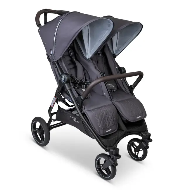 Valco Baby Slim Twin Double Stroller With Bumper Bar - Sport Edition Night