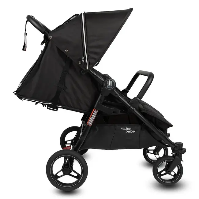Valco Baby Slim Twin Double Stroller With Bumper Bar - Sport Edition Night