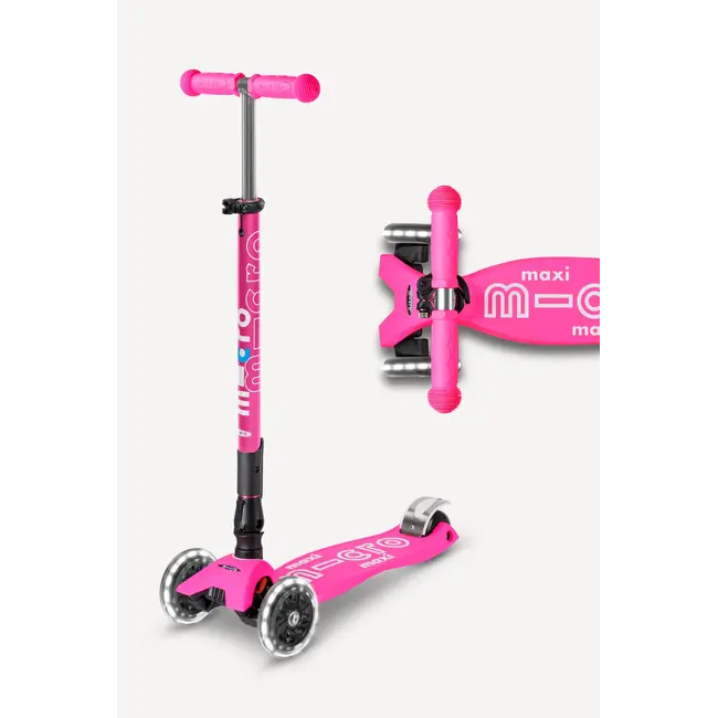 Micro Maxi Deluxe Foldable LED Scooter (Ages 5-12 Years)