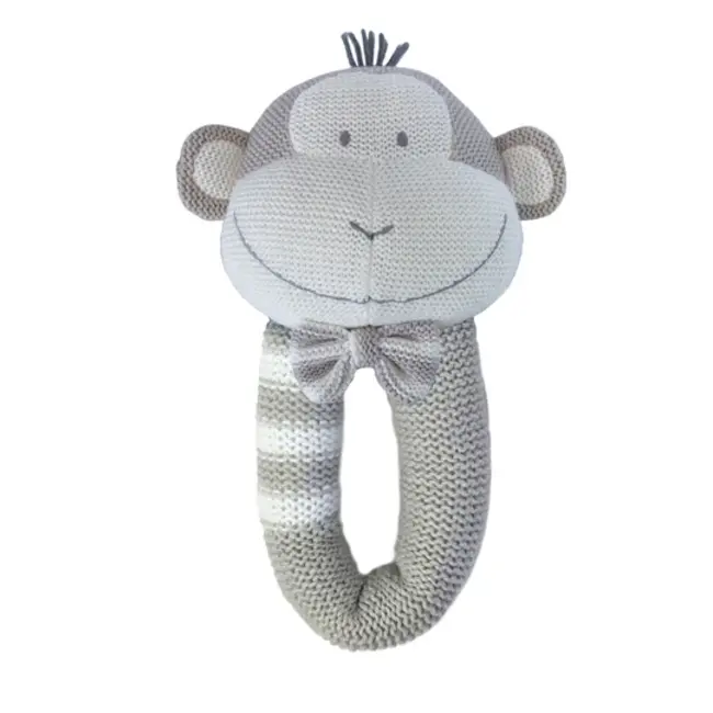 Living Textile 100 % Cotton Knitted Baby Rattle -
