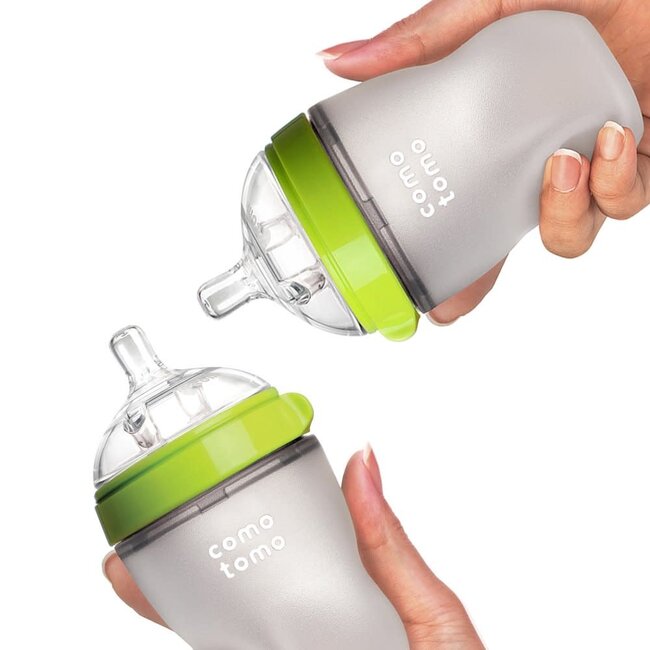 Comotomo Baby Bottle  Green 8 Ounces