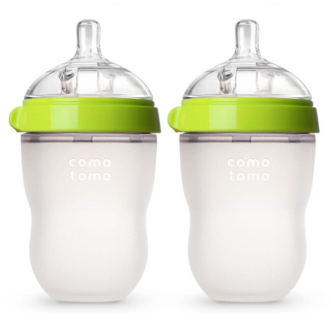 Comotomo Baby Bottle  Green 8 Ounces