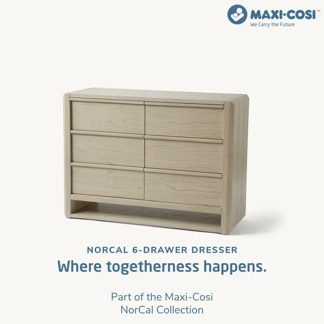 Maxi Cosi NorCal Double Dresser In Sunbleach Natural Stain