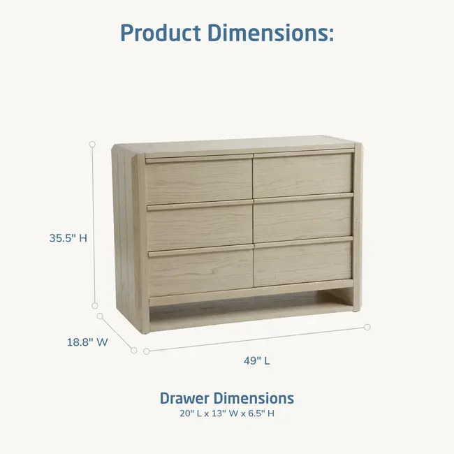 Maxi Cosi NorCal Double Dresser In Sunbleach Natural Stain