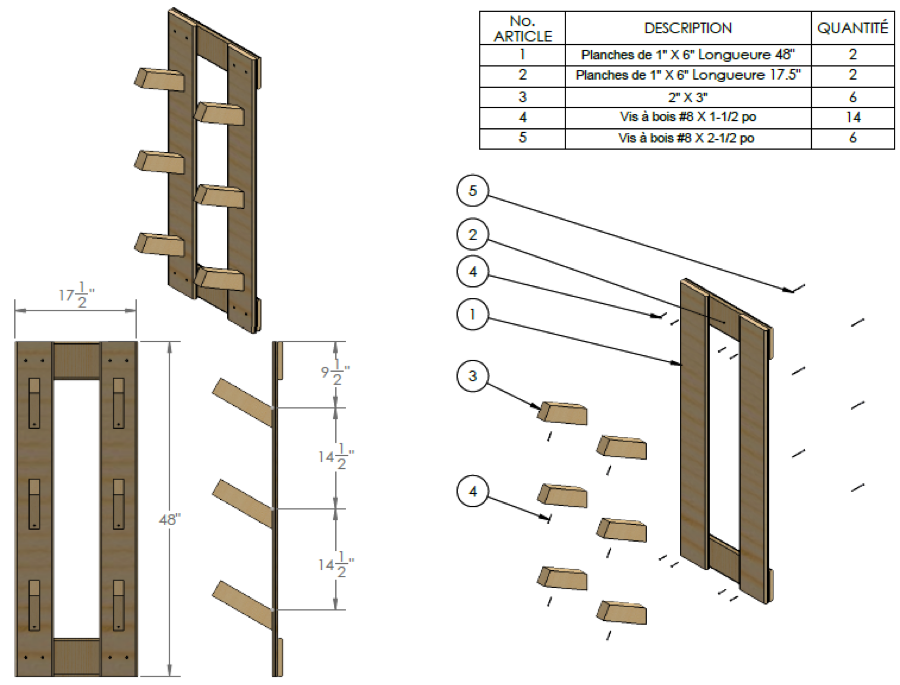 Rack de rangement fiable pour skateboard solution murale robuste pour ponts