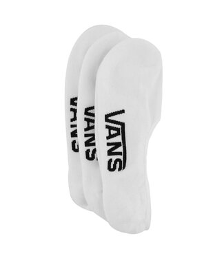 VANS VANS - CLASSIC SUPER NO SHOW SOCKS 3 PACK (WHITE)