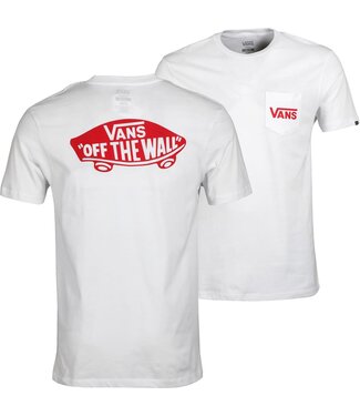 VANS VANS - OTW CLASSIC POCKET TEE (WHITE/ HIGH RISK) VANS VANS - OTW CLASSIC POCKET TEE (WHITE/ HIGH RISK)