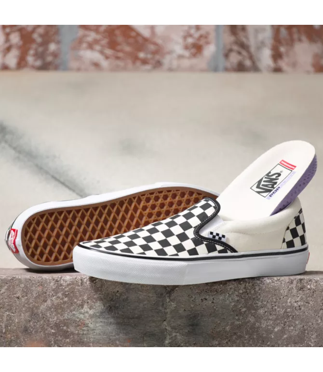 VANS VANS - SKATE SLIP-ON (CHECKERBOARD BLACK/ WHITE)