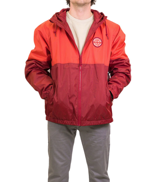 BRIXTON BRIXTON - CLAXTON CREST LW ZIP HOOD JACKET (PHOENIX/ DK. BRICK)