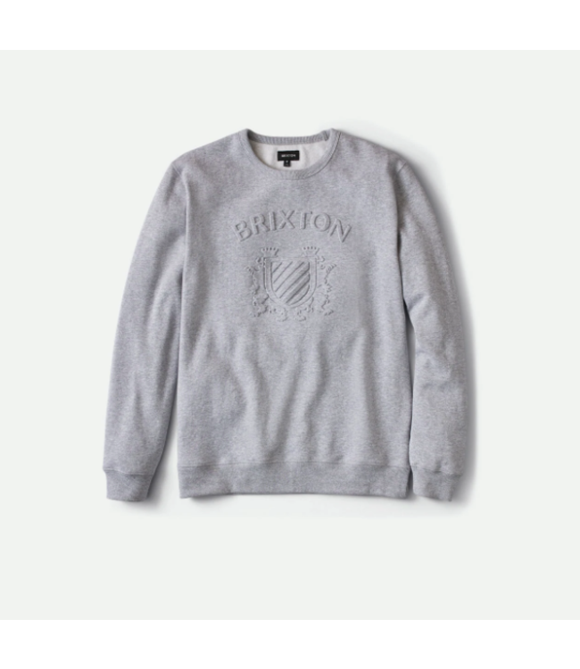 BRIXTON BRIXTON - LION CREST CREWNECK (HEATHER GREY)
