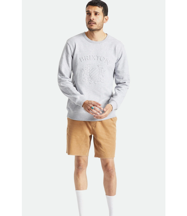 BRIXTON BRIXTON - LION CREST CREWNECK (HEATHER GREY)