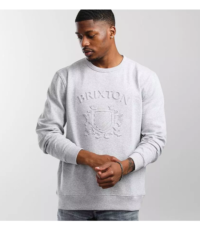 BRIXTON BRIXTON - LION CREST CREWNECK (HEATHER GREY)