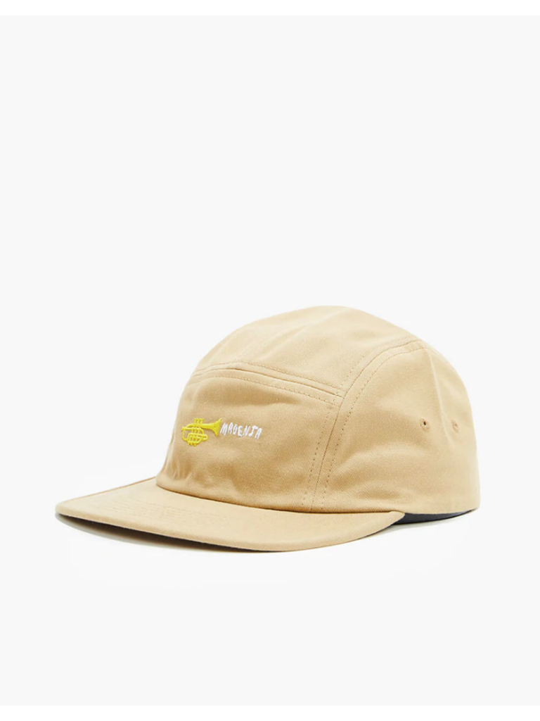 MAGENTA - TRUMPET 5 PANEL CAP (BEIGE 