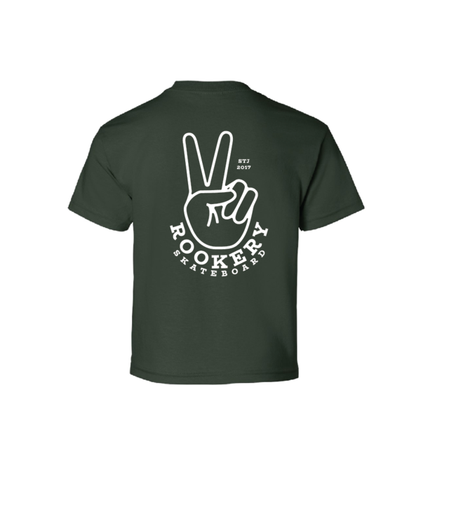 ROOKERY ROOKERY - PEACE OUT KID TEE (FOREST)