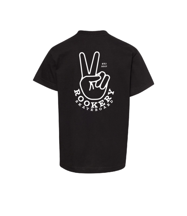 ROOKERY ROOKERY - PEACE OUT KID TEE (BLACK)