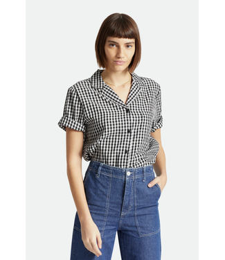 BRIXTON BRIXTON - BUNKER GINGHAM BF S/S WOVEN (BLACK)