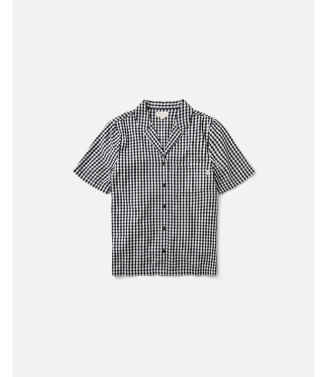 BRIXTON BRIXTON - BUNKER GINGHAM BF S/S WOVEN (BLACK)