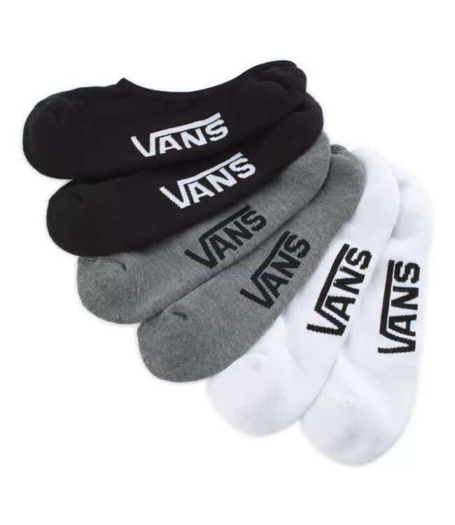 VANS VANS - CLASSIC NO SHOW SOCKS 3 PACK (ASSORTED)