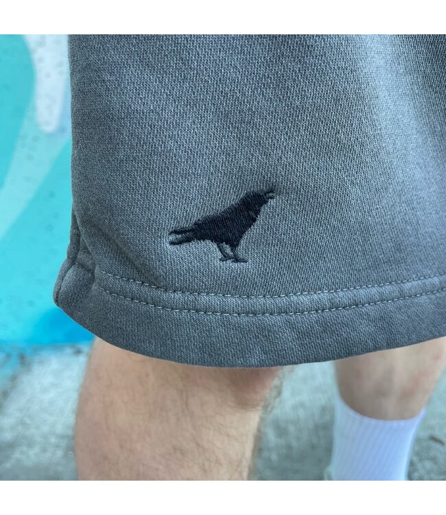 ROOKERY ROOKERY - SMALL LOGO SWEAT SHORT (WASHED BLACK)