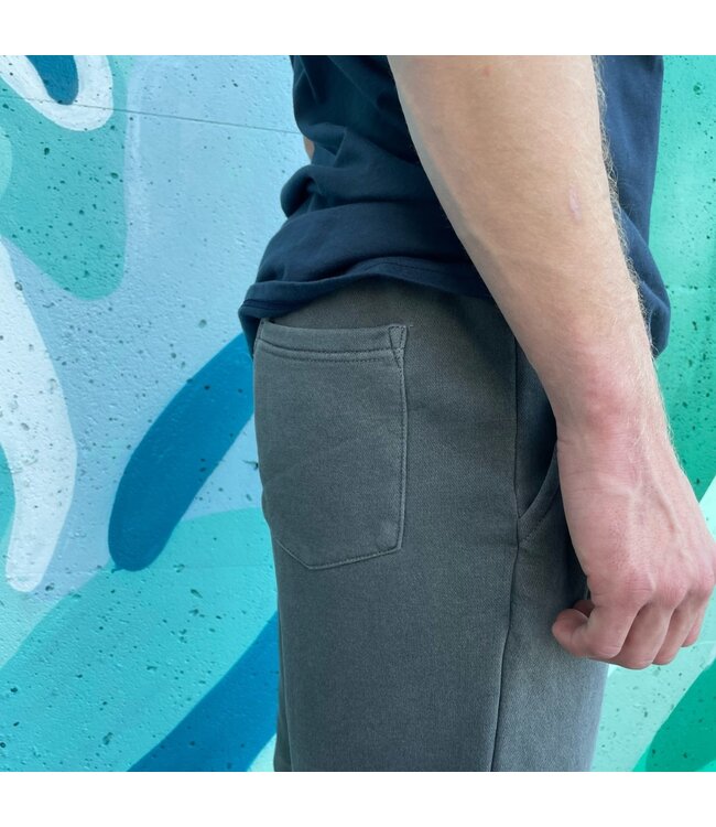 ROOKERY ROOKERY - SMALL LOGO SWEAT SHORT (WASHED BLACK)