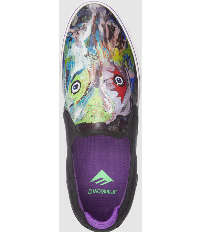 EMERICA - WINO G6 SLIP-ON DINOSAUR JR (NOIR/MAUVE)