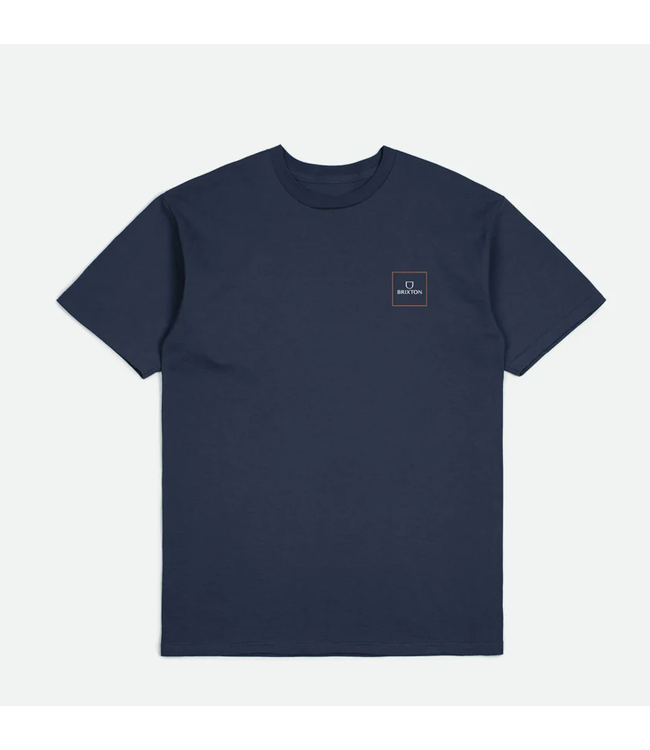BRIXTON BRIXTON - ALPHA SQUARE TEE (MOONLIT OCEAN/ BURNT ORANGE)