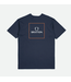 BRIXTON BRIXTON - ALPHA SQUARE TEE (MOONLIT OCEAN/ BURNT ORANGE)