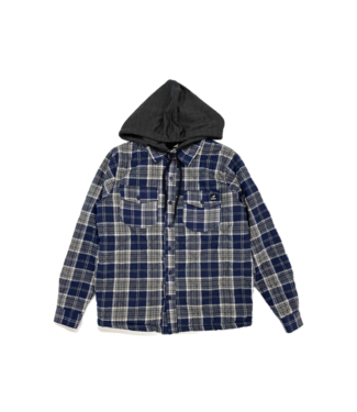 ROOKERY ROOKERY - CEDAR SHERPA LINED PLAID FLANNEL (NAVY)