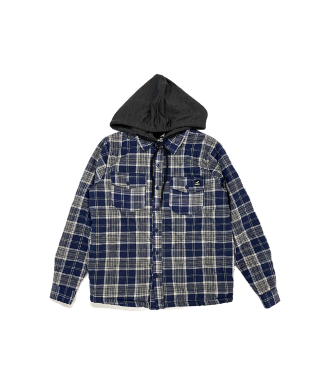 ROOKERY ROOKERY - CEDAR SHERPA LINED PLAID FLANNEL (NAVY)