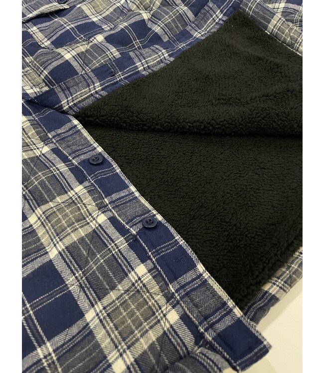 ROOKERY ROOKERY - CEDAR SHERPA LINED PLAID FLANNEL (NAVY)