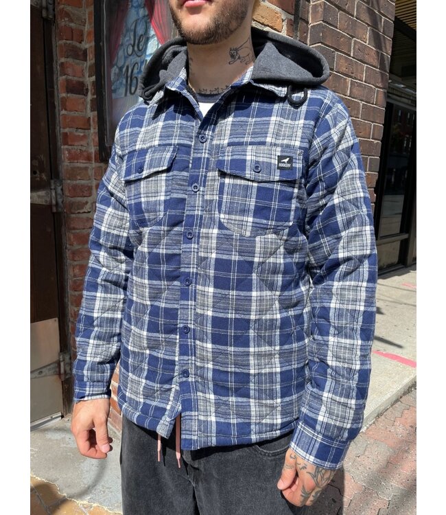 ROOKERY ROOKERY - CEDAR SHERPA LINED PLAID FLANNEL (NAVY)