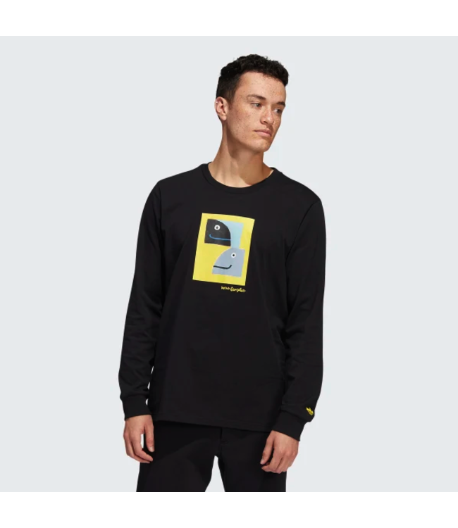 ADIDAS ADIDAS - SHMOOFOIL PAINTED L/S TEE (BLACK)