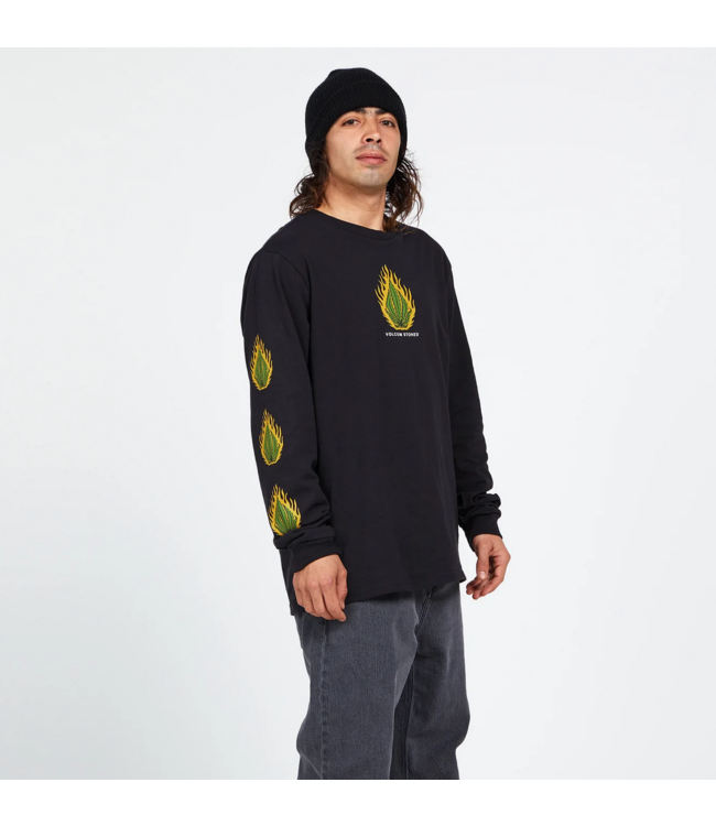 VOLCOM VOLCOM - SKATE VITALS RUBBLE L/S TEE (BLACK)