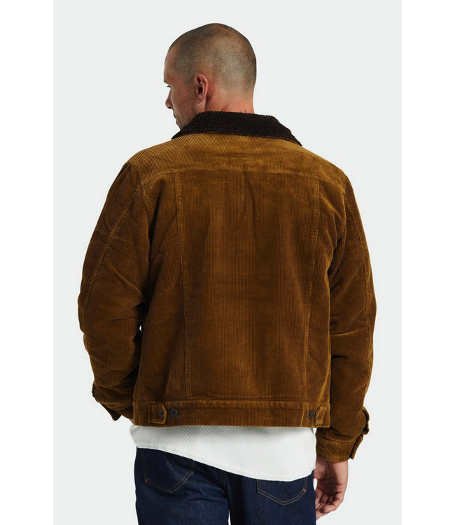 BRIXTON BRIXTON - CABLE LINED TRUCKER JACKET (BRASS)